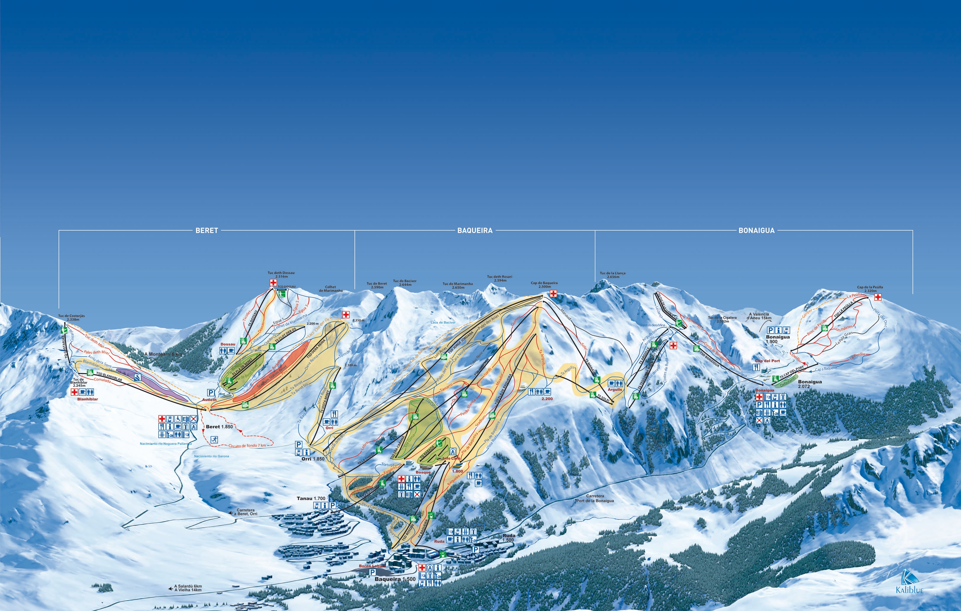 Plan des pistes ski Baqueira