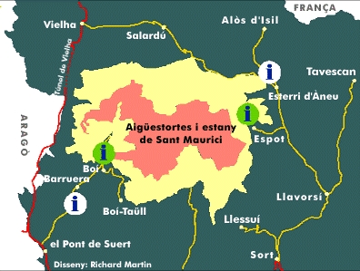Location of National Park Aigüestortes